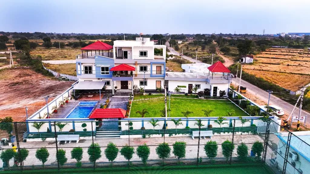 Peak Valley Farmstay, private farmhouse in Adibatla, Hyderabad