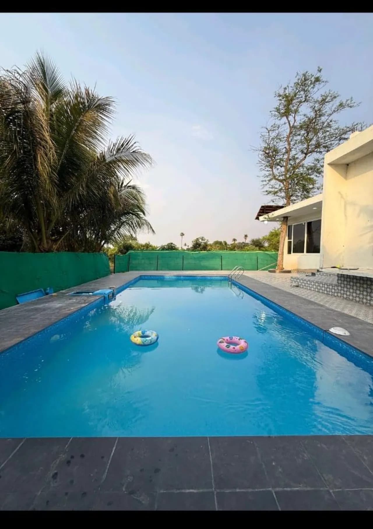 Private swimming pool at ARK Farm Stay, Shamirpet