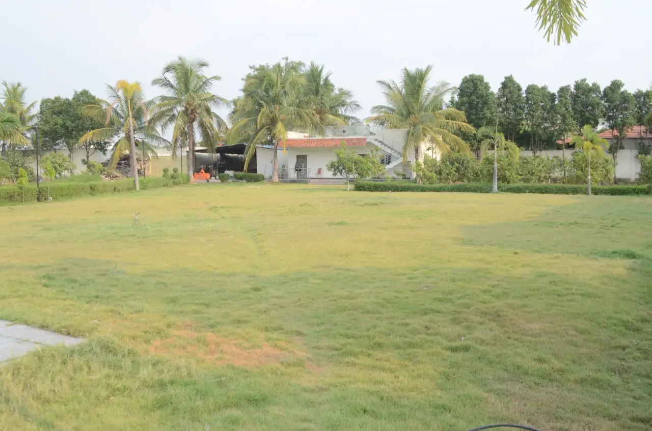 Lawn at The Farm Heaven with box cricket, Shamshabad